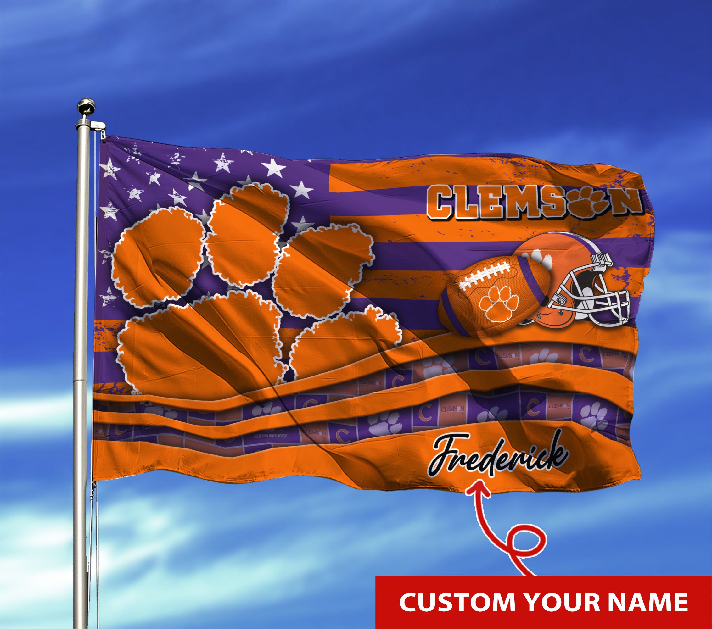 Clemson Tigers Custom Flag3x5ft For This Season TU26897